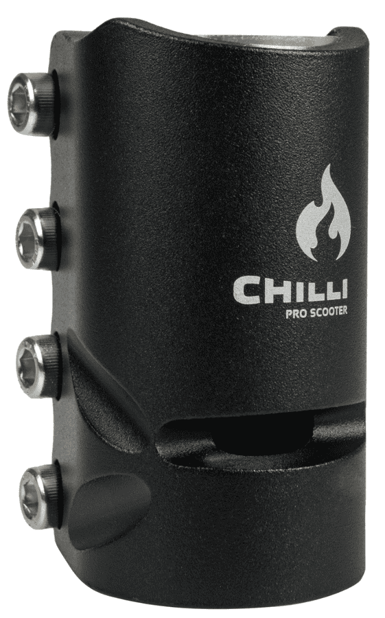 Chilli Clamp Single Slit - 4-Bolt SCS Oversized incl. Shim - Black