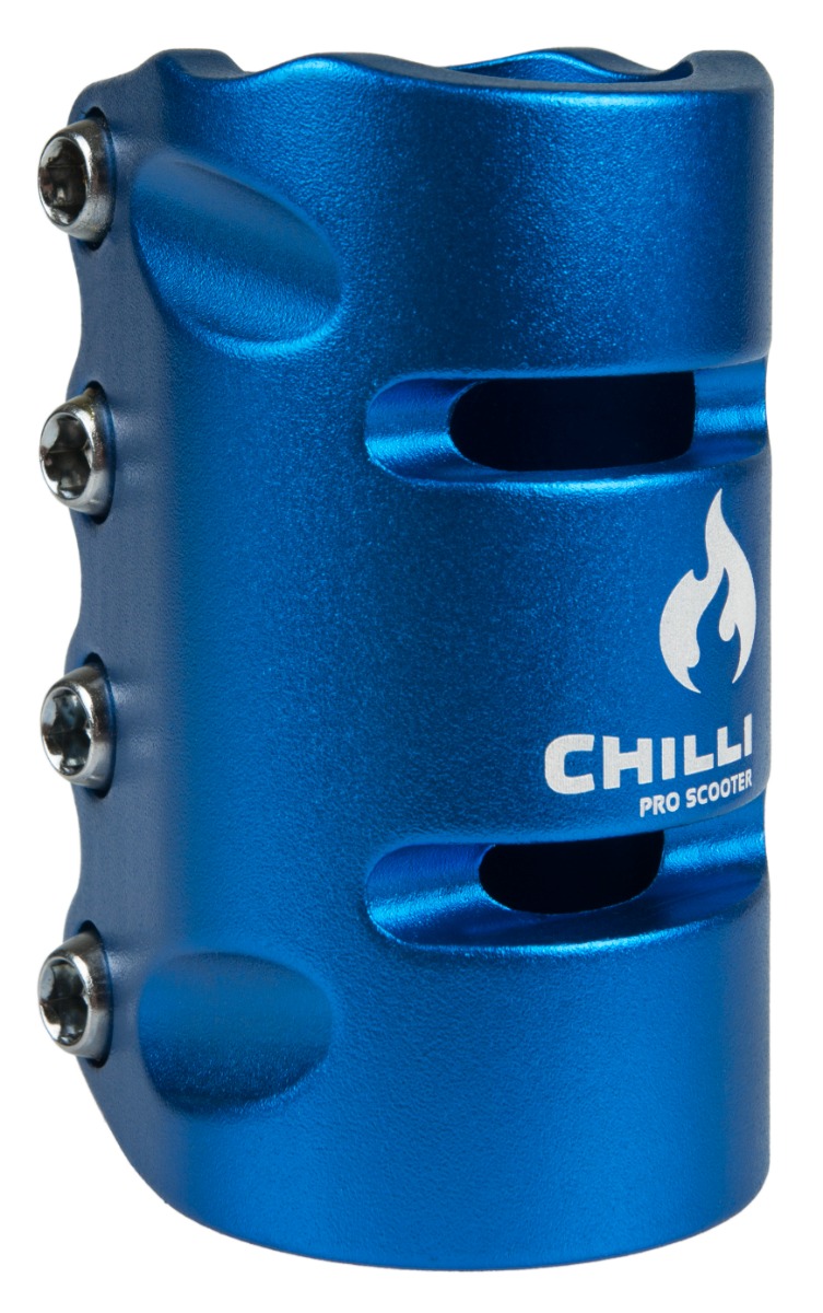 Chilli Clamp Double Slit - 4-Bolt SCS - Blue