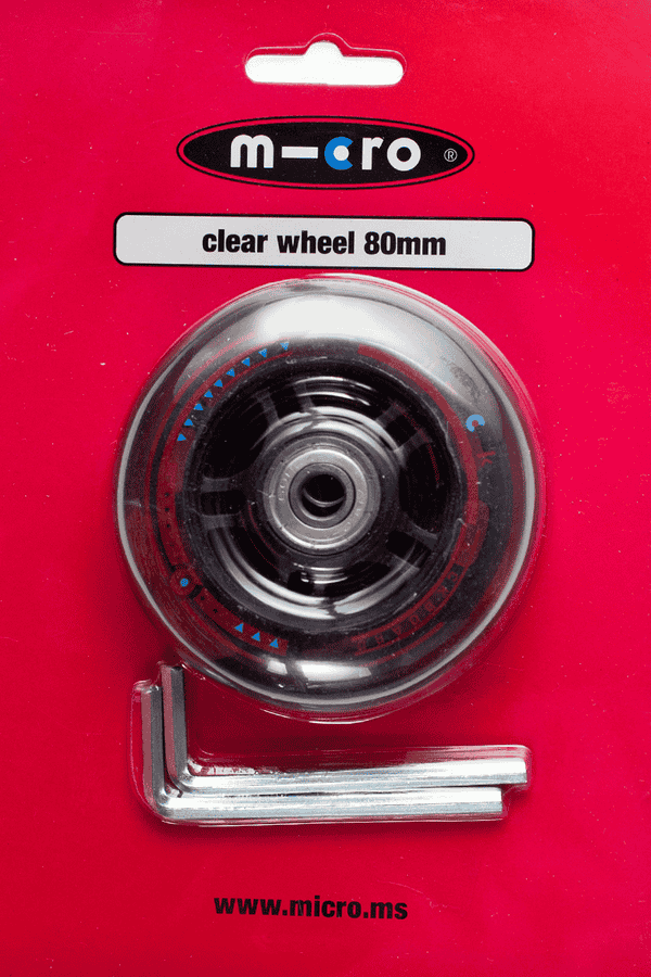 Micro Wheel 80 mm Clear