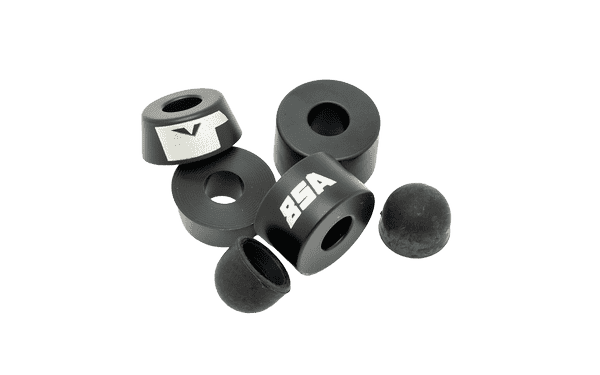 4x Bushings Black 85 Shore A And 2x Pivots (Set) Pumptrack & Cruiser