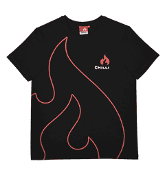 Chilli T-Shirt Flame - Black